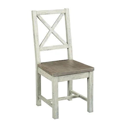 Farmhouse Style Desk Chair with X Back