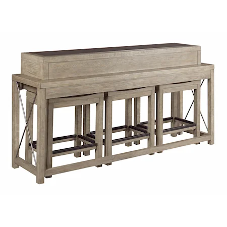 Bar Console w/ 3 Stools