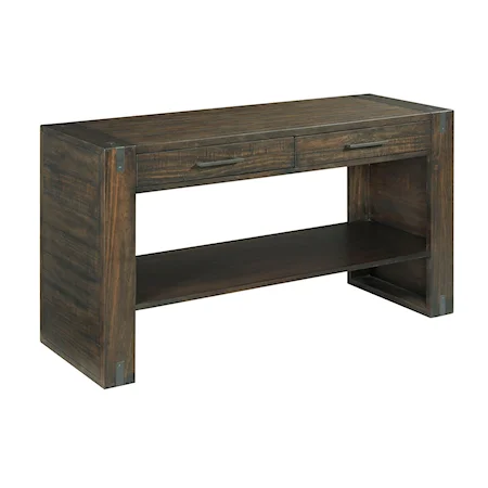 Casual Sofa Table with Drawers and Shelf