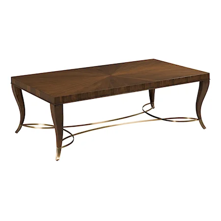 Transitional Coffee Table with Ornamental Base