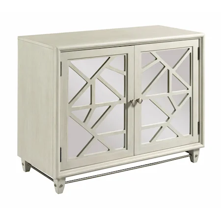 Transitional Mirrored Accent Cabinet