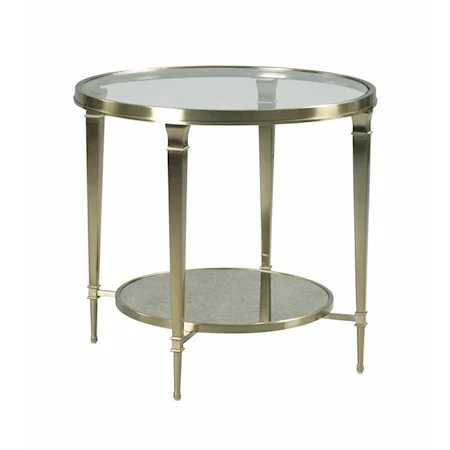 Transitional Round End Table