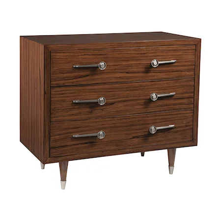 Mid Century Modern Zebrano Accent Chest