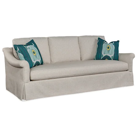 Transitional Skirted Sofa