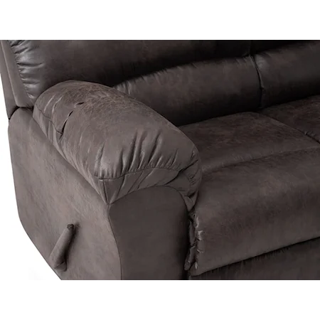 Casual Reclining Sofa with Pillow Arms