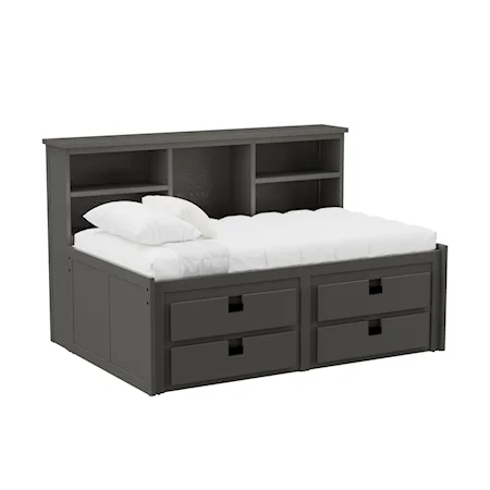 Cali Kids Complete Twin Wall Bed in Grey