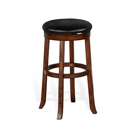 30"H Swivel Stool, Cushion Seat