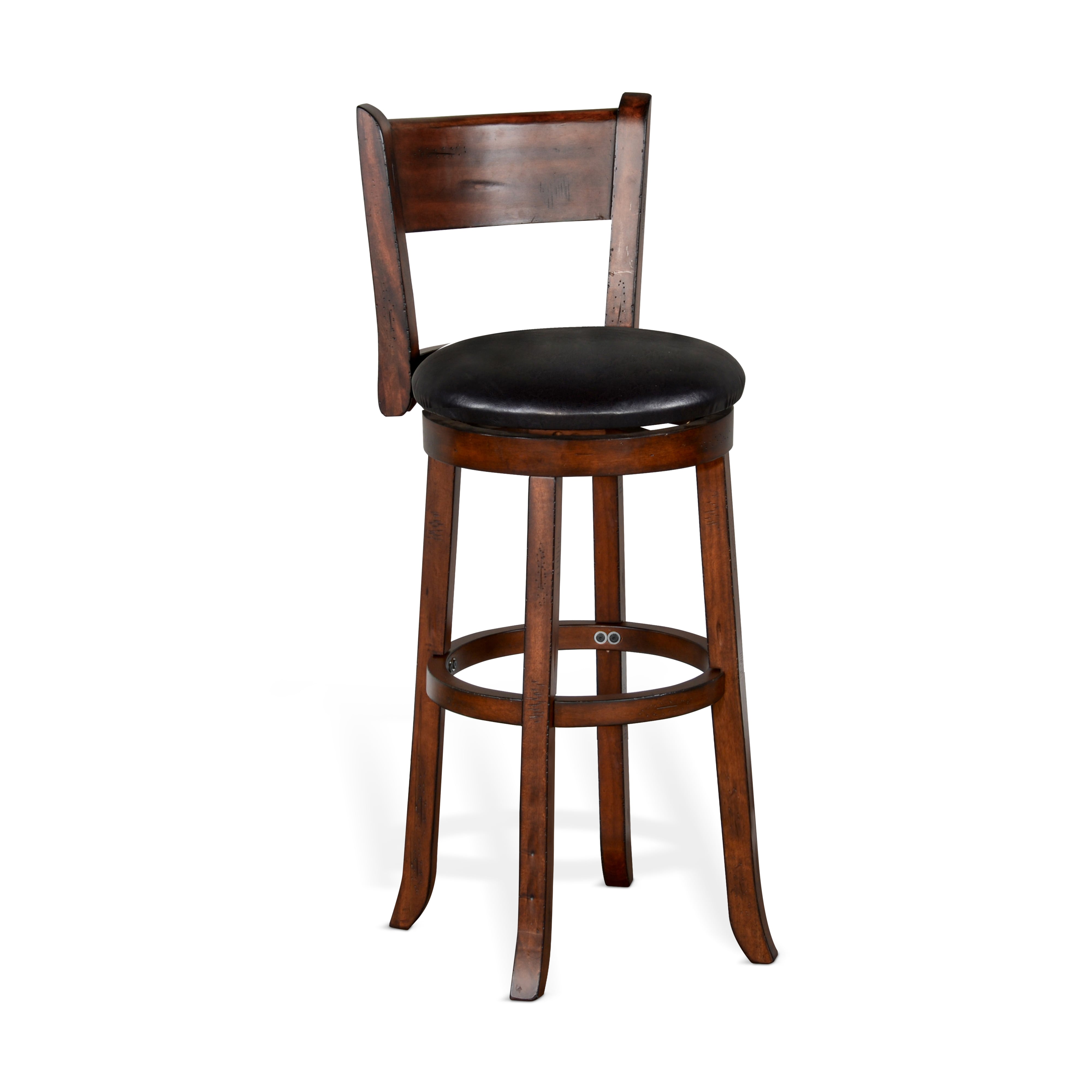 30"H Swivel Barstool, Cushion Seat & Back
