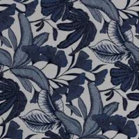 Blue/Aqua Tropical Fabric