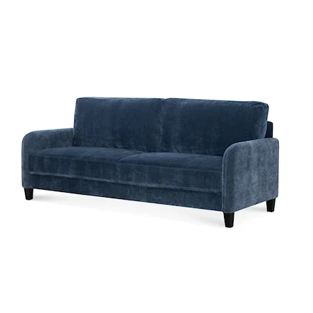 Everly Blue Velvet Sofa