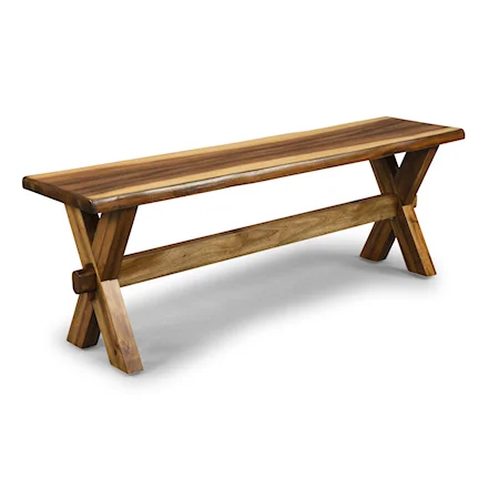 Rustic Wood Dining Bench