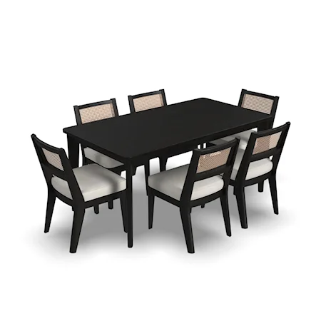 Contemporary 7-Piece Rectangular Dining Set