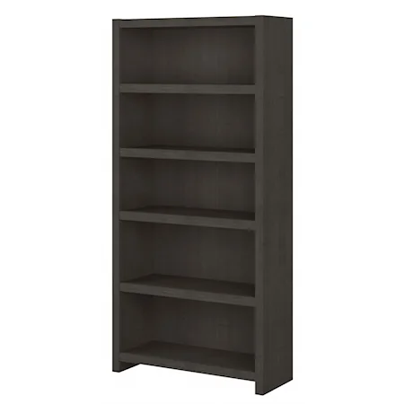 Bush Business Furniture Echo 5 Shelf Bookcase In Charcoal Maple