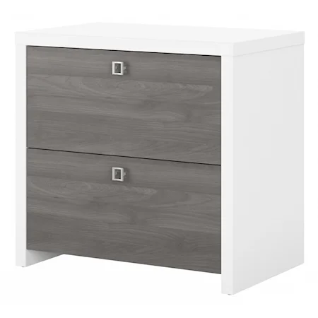Bush Business Furniture Echo 2 Drawer Lateral File Cabinet In Pure White And Modern Gray