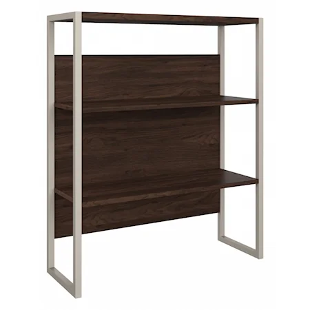 Bush Business Furniture Hybrid 36W Bookcase Hutch In Black Walnut