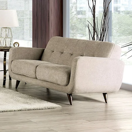  Loveseat with Biscuit-Tufting