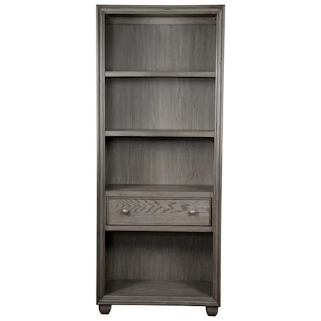 Transitional Bunching Bookcase with 1 Drawer