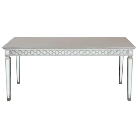 Glam 90 Inch Mirrored Dining Table