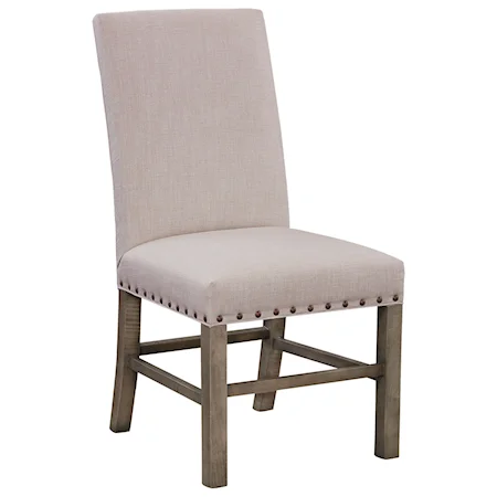 Customizable Solid Wood Upholstered Side Chair