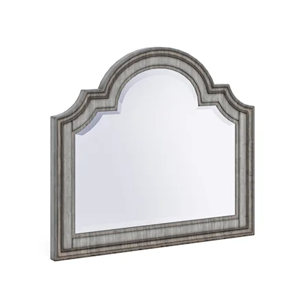 Relaxed Vintage Dresser Mirror with Beveled Mirror