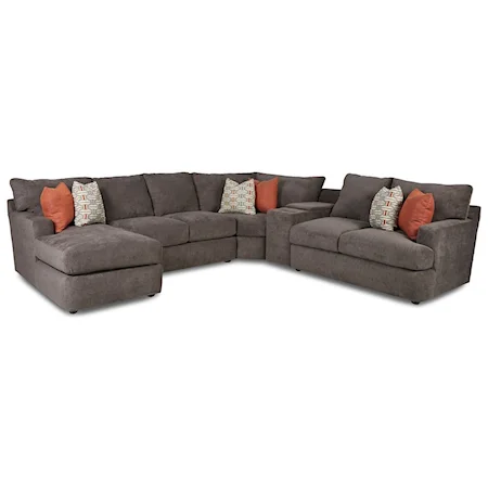 5-Seat Sectional Sofa w/Cupholders & LAF CHS