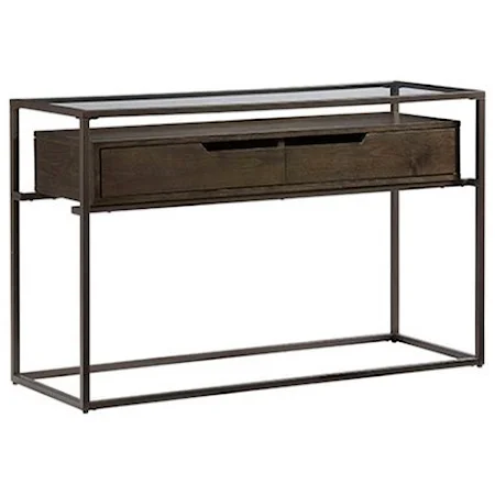 Contemporary Sofa Table with Drawers