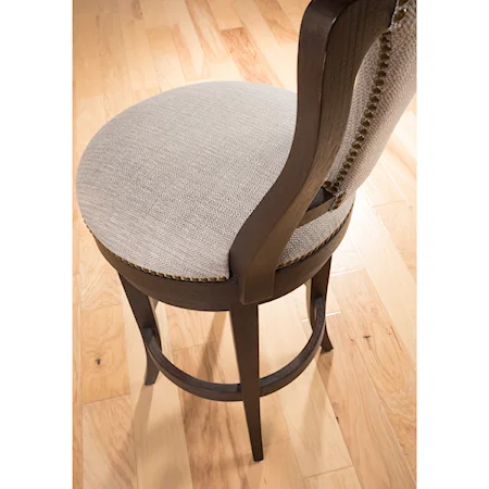 Modern Upholstered Swivel Barstool