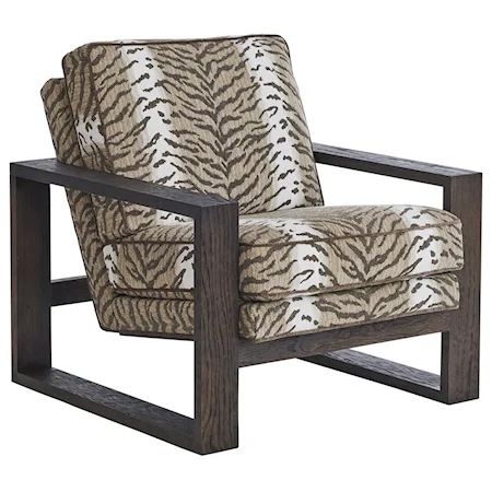 Thaynes Upholstered Chair with Exposed Wood Frame