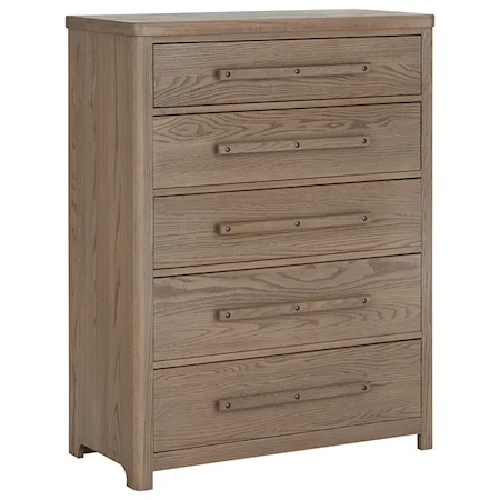 Solid Wood 5-Drawer Chest