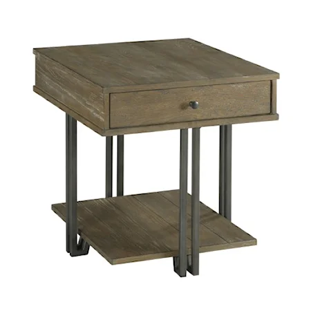 Industrial End Table