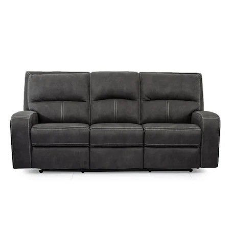 Contemporary Reclining Sofa with Track Arms