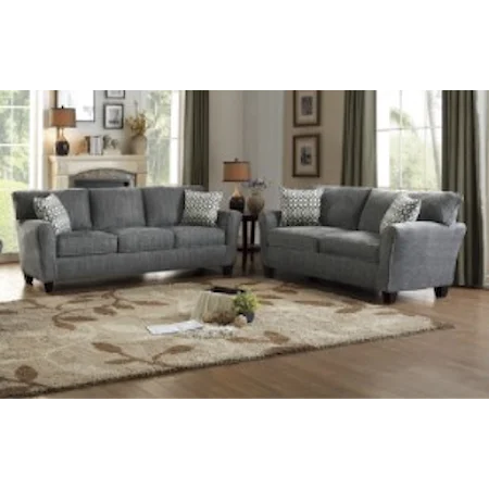 Transitional 2-Piece Sofa Set