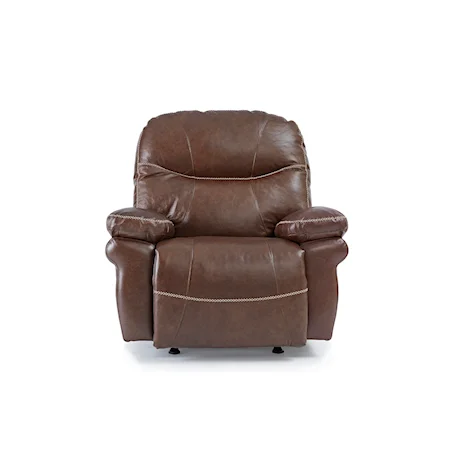 Casual Leather Rocker Recliner