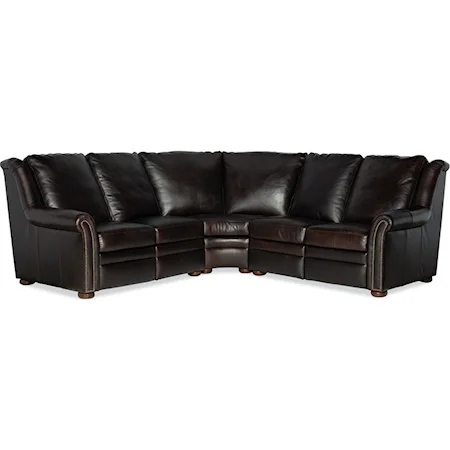 Traditional 3-Piece Power Reclining Sectional with Power Headrests