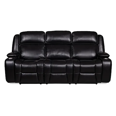 Transitional Power Reclining Sofa with Air Massage System