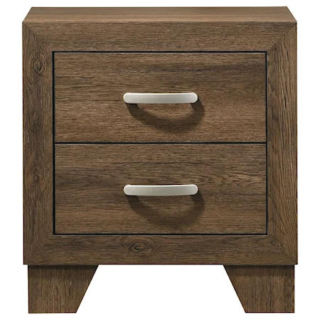 Contemporary 2-Drawer Nightstand