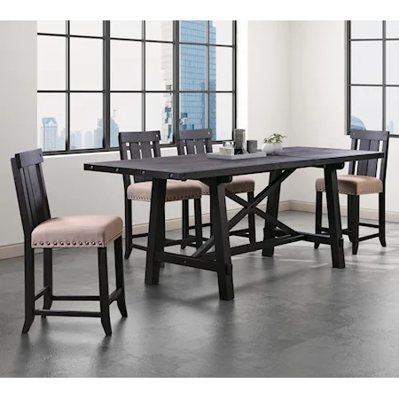 5-Piece Rectangular Counter Table Set