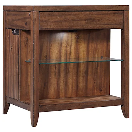 Transitional Nightstand with 3-Way Touch Lighting