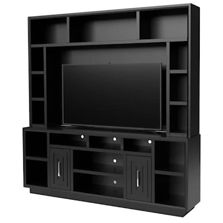 Transitional Entertainment Center with Storage