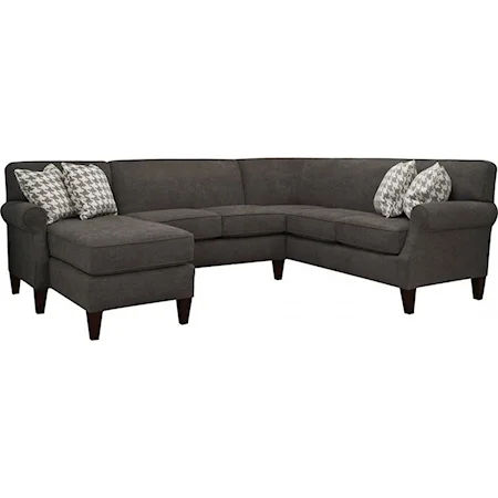 Transitional Left-Facing Sofa Chaise
