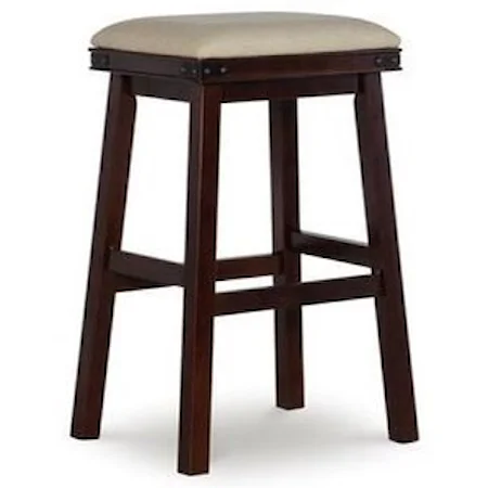 Contemporary Barstool with Upholstered Seat