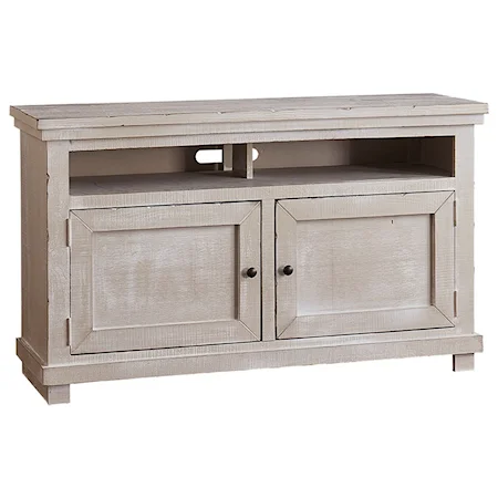 Small 54" Distressed Pine Media Console