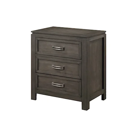 Contemporary 3-Drawer Nightstand