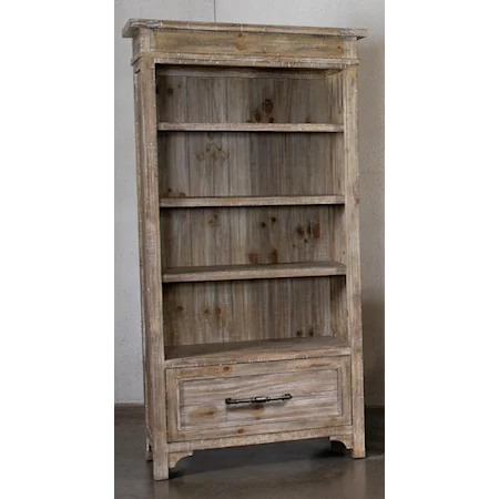 Bookcase with 4 Shelves and 1 Drawer