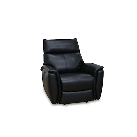 Contemporary Power Recliner with USB Port