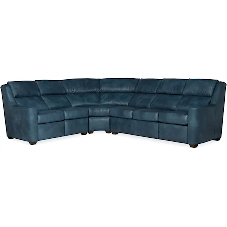 Leather Power Reclining Sectional