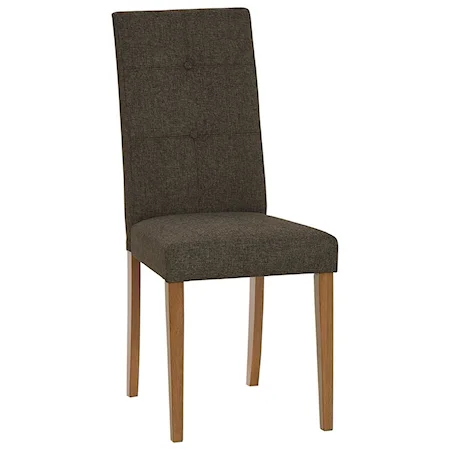 Transitional Side Chair with Button Tufting