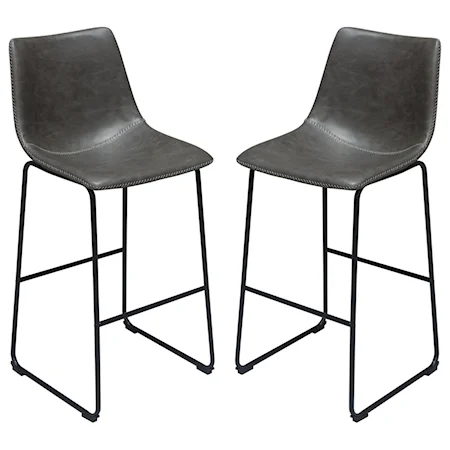 Contemporary 2-Pack Upholstered Barstools