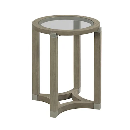 Round Spot Table with Tempered Glass Top