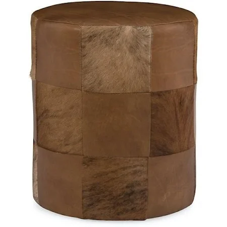 Casual Ottoman with Round Top